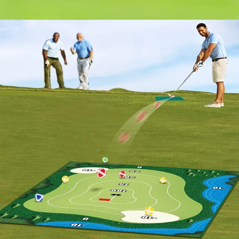 Set de Jeu Golf Intérieur et Extérieur – Tapis de Golf Ludique pour Enfants et Parents