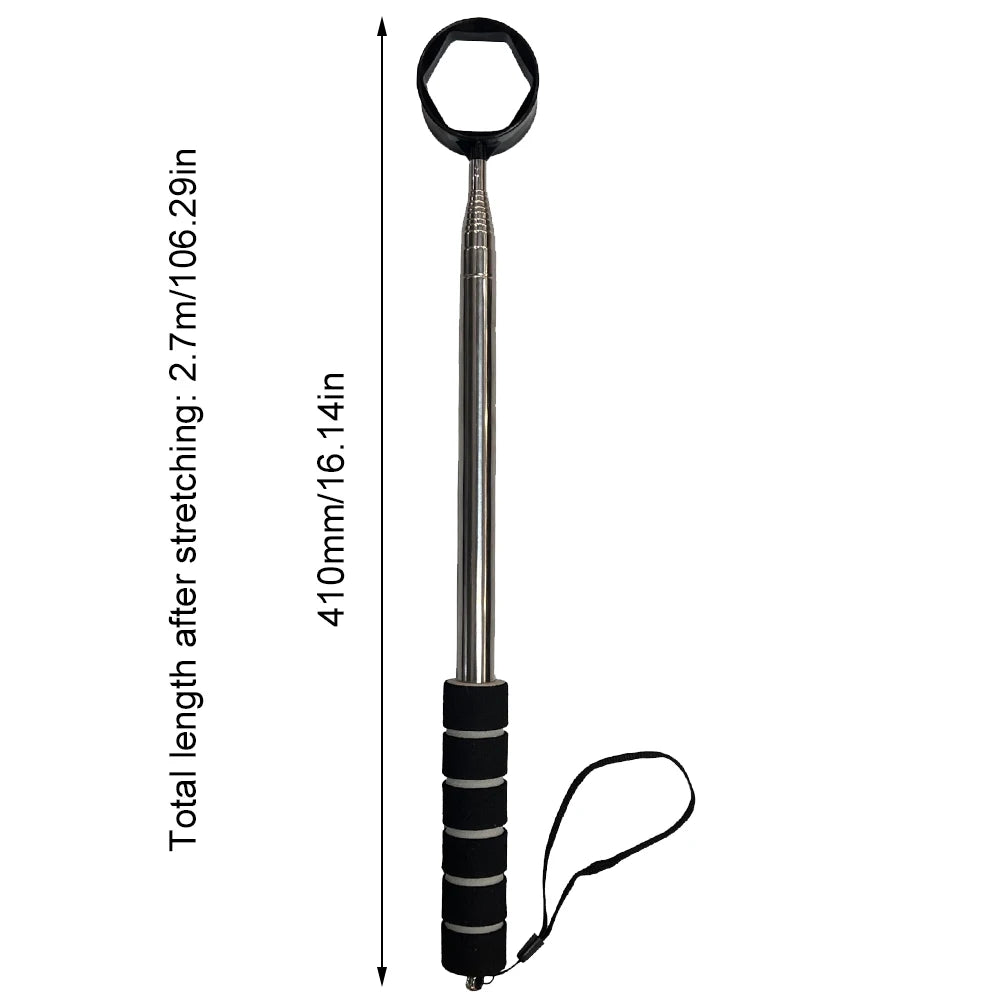 Récupérateur de Balles de Golf Télescopique – Acier Inoxydable avec Poignée