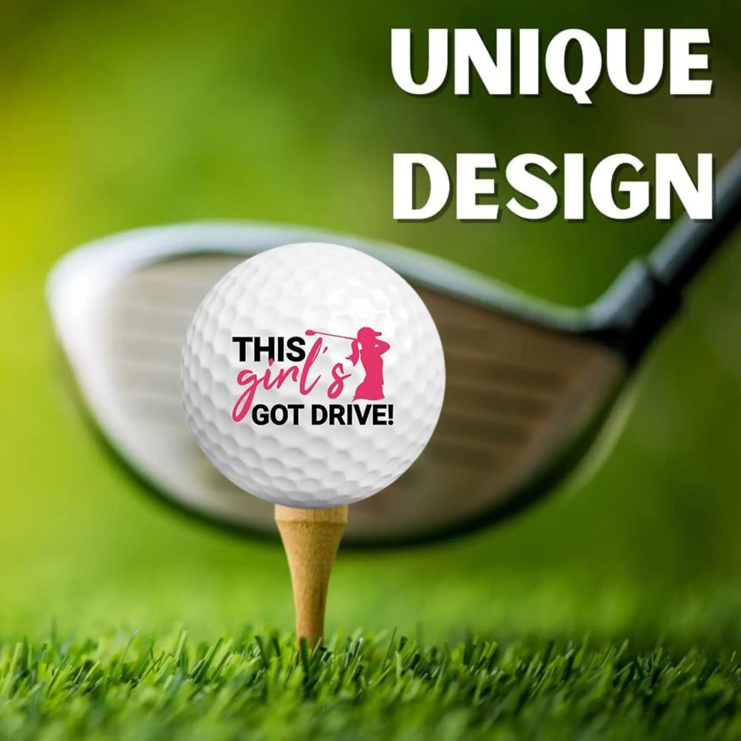 Set of 2 Fun and Feminine Golf Balls - Perfect Gift for Female Golfers