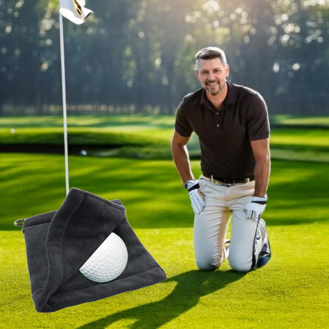 Serviette Carrée en Microfibre avec Mousqueton pour balles