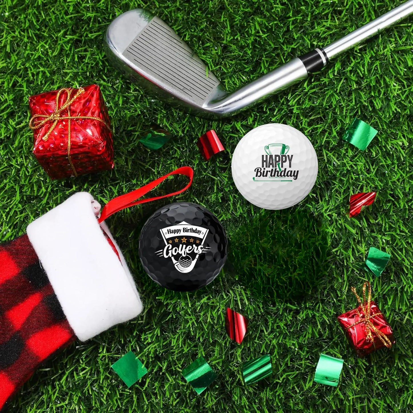 Lot de 2 Balles de Golf "Happy Birthday"
