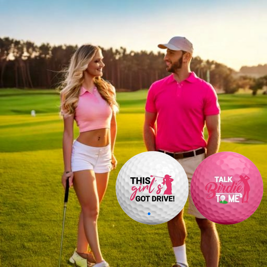 Set of 2 Fun and Feminine Golf Balls - Perfect Gift for Female Golfers