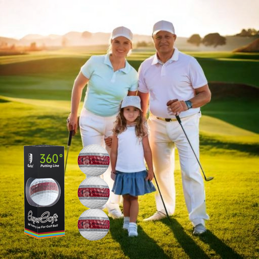 3 Layers PU Golf Balls with 360° Precision Line - 3pcs