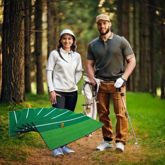 PGM Golf Putting Mat with Tee Holder – Realistic Grass for Indoor and Outdoor Practice